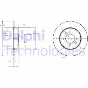 Delphi Bg2694 Fren Diski Arka Laguna I 95-01 Safrane 92-96 Düz 26