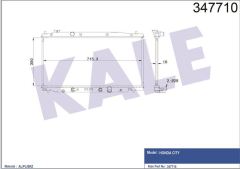 Kale 347710 Radyatör Otomatik Cıty 1.4 Vtec 2008 Sonrası 19010-Rb7-Z51