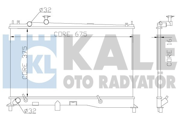 Kale 360000 Radyatör Mazda 6 Gg Gy Al-Pl-Brz 375X678X16