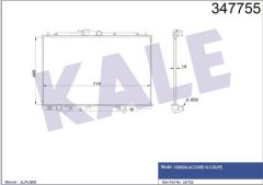 Kale 347755 Radyatör Al/Pl/Brz Accord Vı Coupe At