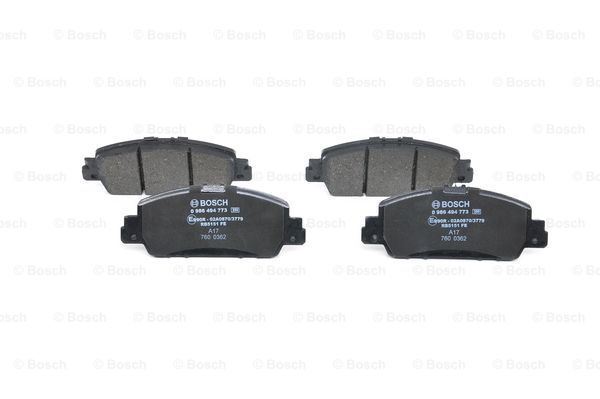 Bosch 986494773 Ön Fren Balatası Accord 2.0 2.4 2013> Hrv 2015>