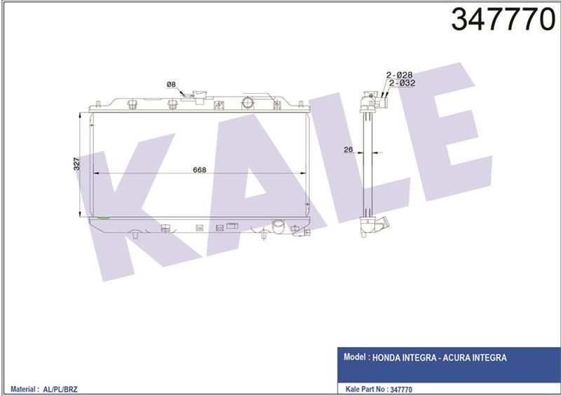 Kale 347770 Radyatör Integra