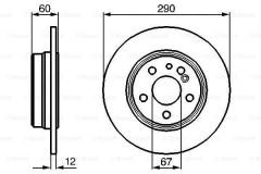 Bosch 986478607 Fren Diski Arka Mercedes W140 91-98 Düz 290Mm