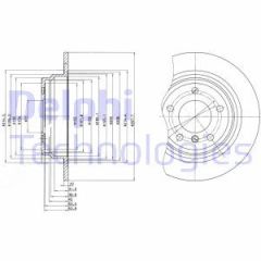 Delphi Bg3044 Fren Diski Tk Bmw 520 523 525 1995 Sonrası Arka
