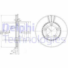 Delphi Bg3071 Fren Diski Ön H100 Mınıbüs 94-08 Kamyonet 1997-2003 Tak