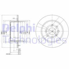 Delphi Bg3141 Fren Diski Arka Vectra B 95-