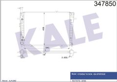 Kale 347850 Su Radyatörü 640×455×23 Tuscon Sportage Iı 2.0 16V 04