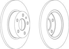 Ferodo Ddf067 Fren Diski Arka 147 2000 Sonrası 156 1997 Sonrası 164 1992 Sonrası Düz 251Mm