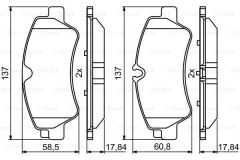 Bosch 986494796 Disk Balata Ford Transıt 2.2 Tdcı 14-
