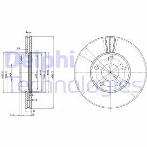 Delphi Bg3199 Fren Diski Ön Passat B5 1996 Sonrası Havalı 282Mm