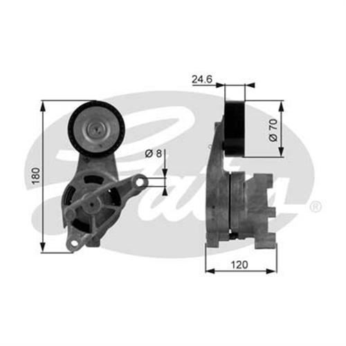 Gates T38438 V Kayış Gergi Rulmanı Golf V 04-08 Jetta Iıı 05-10 P
