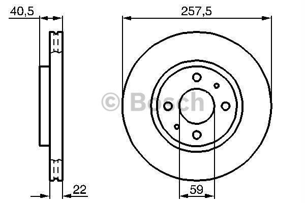 Bosch 986478639 Fren Diski Ön 500 2007 Sonrası Lınea 2007 Sonrası Doblo 2001 Sonrası Fıorıno