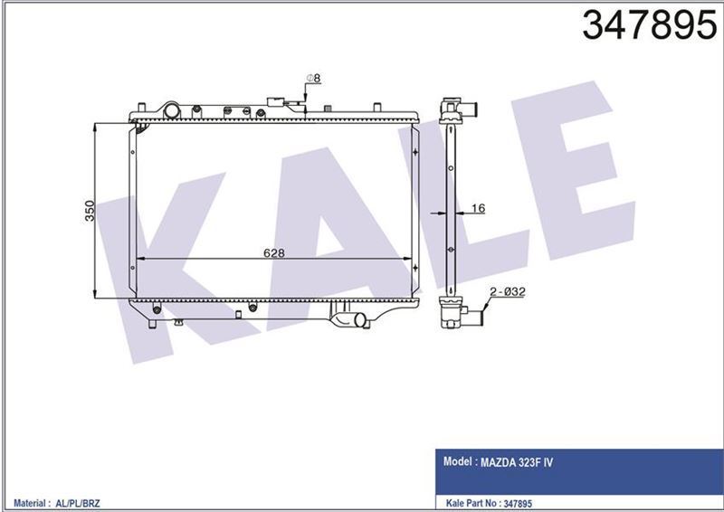 Kale 347895 Radyatör Mekanık 323 Hb 90-95 B63F15200