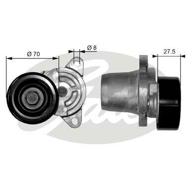 Gates T38454 V Kayış Gergi Rulmanı 306 307  2.0 Hdı / Astra F Cor