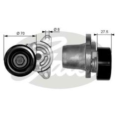 Gates T38454 V Kayış Gergi Rulmanı 306 307  2.0 Hdı / Astra F Cor
