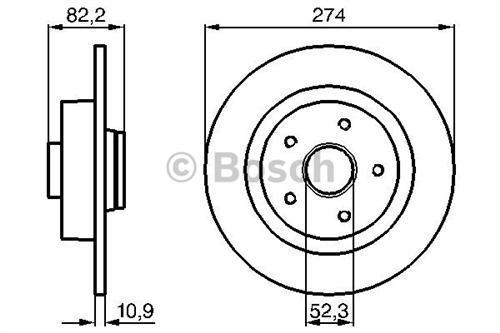 Bosch 986478744 Fren Diski Arka Laguna Iı 2001 Sonrası Düz 274Mm