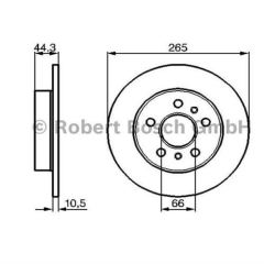 Bosch 986478757 Fren Diski Arka Laguna I 95-01 Safrane 92-00 Düz