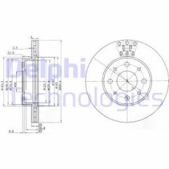 Delphi Bg3425 Fren Diski Ön Palıo 1996 Sonrası Sıena 1996 Sonrası Havalı 240Mm