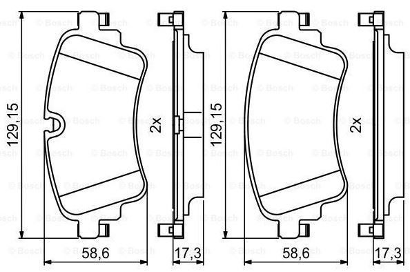 Bosch 0986494833 Fren Balatası A4 A5 Q7  2016 Sonrası Arka Pr-1Kj