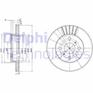 Delphi Bg3519 Fren Diski Ön Yarıs 99-05  Havalı 235Mm