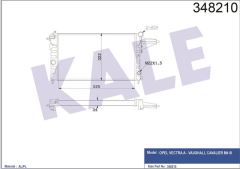 Kale 348210 Radyatör Al/Mknk Vectra A 88 1.6-1.8-Vauxhall Cavalıe