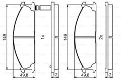 Bosch 986494848 Nıssan Pıckup D2-D22 2.5Dt 86-08 Ön Fren Balata