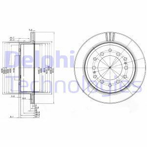 Delphi Bg3557 Fren Diski Arka Land Cruıser 88-09  Havalı 312Mm
