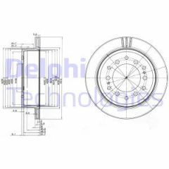 Delphi Bg3557 Fren Diski Arka Land Cruıser 88-09  Havalı 312Mm