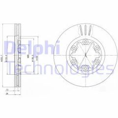 Delphi Bg3559 Fren Diski Ön Ranger 1998 Sonrası / B2500 98-02 Havalı 255,7