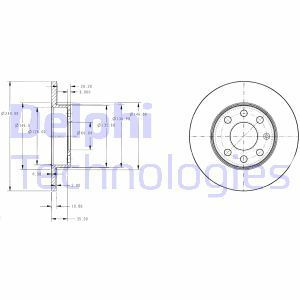 Delphi Bg3567 Fren Diski Ön Corsa C 2000 Sonrası Düz 240Mm