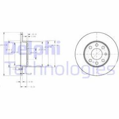 Delphi Bg3567 Fren Diski Ön Corsa C 2000 Sonrası Düz 240Mm