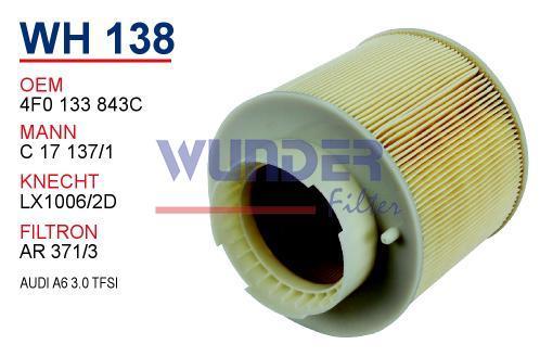 WUNDER WH138 HAVA FİLTRESİ - AUDI A6 3.0 TFSI