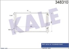 Kale 348310 Radyatör Al/Mknk A4-A6-Volkswagen Passat At