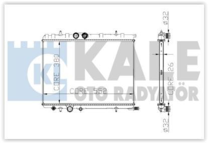 Kale 2045011Ab Su Radyatörü 206 307 2001 Sonrası Partner 2003 Ym / Xsara C