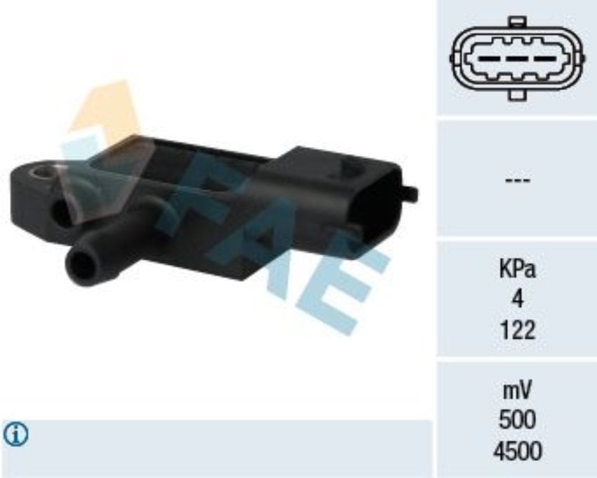 Fae 16104 Egzoz Basınç Fark Sensörü 19Dth Astra H Vectra C