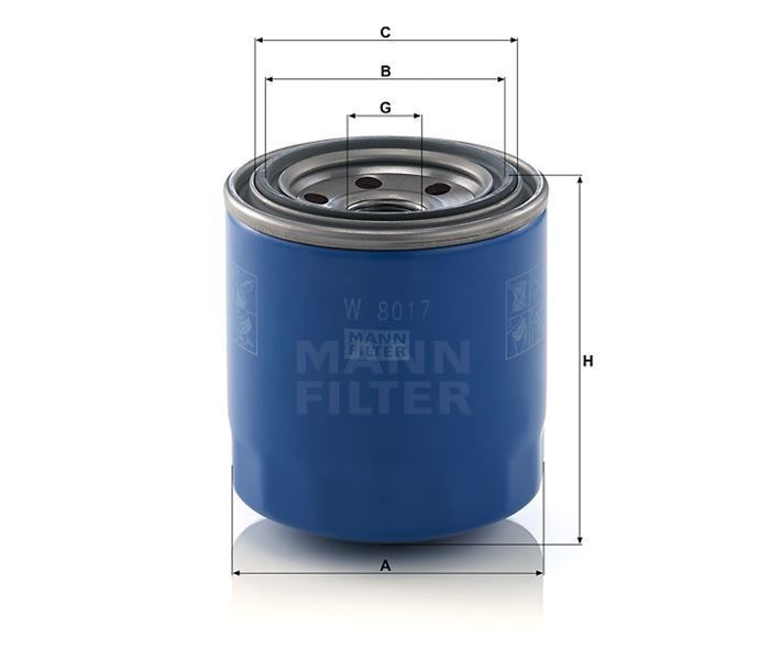 Mann W8017 Yağ Filtresi Accent Era 95-06 Excel Getz 94-05 İ20 İ30