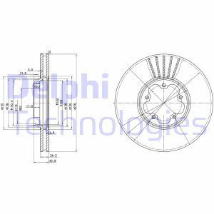 Delphi Bg3676 Fren Diski Ön Transıt V184 00-06 Önden Çekıslı 4 Bı