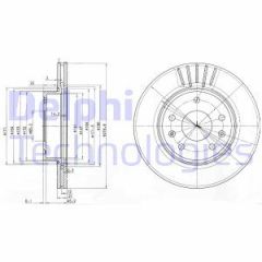 Delphi Bg3702C Ön Fren Diski Land Rover Freelander I