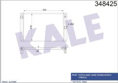 Kale 348425 Radyatör Mekanık Corolla D4D 2007 Sonrası 16400-0N060