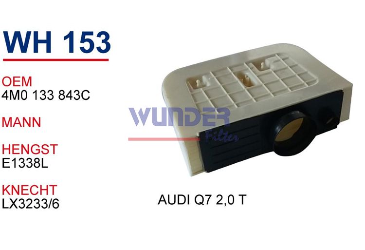 WUNDER WH153 HAVA FİLTRESİ - AUDİ Q7 2,0 T