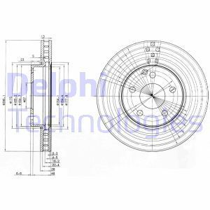 Delphi Bg3755C Fren Diski Ön Mercedes W211 02-09 Havalı 295Mm