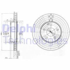 Delphi Bg3755C Fren Diski Ön Mercedes W211 02-09 Havalı 295Mm