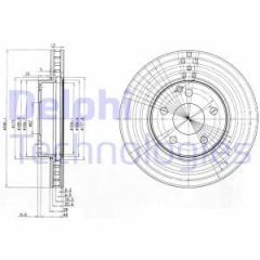 Delphi Bg3755C Fren Diski Ön Mercedes W211 02-09 Havalı 295Mm