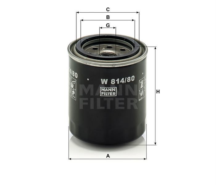 Mann W81480 Yağ Filtresi 400 416 94-00 600 618 620 88-90 / Gemını
