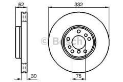 Bosch 986478974 Fren Diski Ön Bmw X3  E83 2006 Sonrası Bmw X5  E53 2000 Sonrası