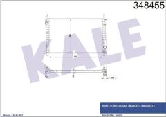 Kale 348455 Su Radyatörü Cougar Mondeo I Mondeo Iı Mt 93-00