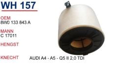 WUNDER WH157 HAVA FİLTRESİ - AUDI A4 - A5 - Q5 II 2,0 TDİ