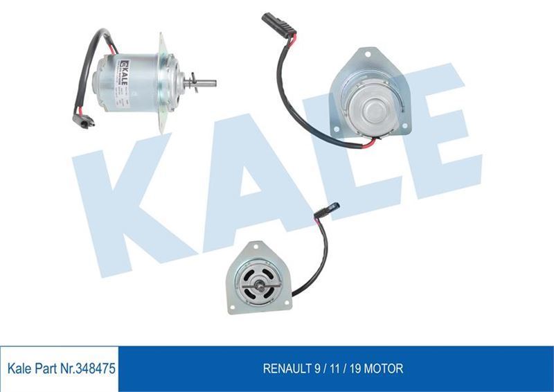 Kale 348475 Fan Motoru Tek Moto R9 11-R19 Soketlı