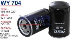 WUNDER WY704 YAĞ FİLTRESİ - MERCEDES 124 - 201 KASA 190 - 200 102
