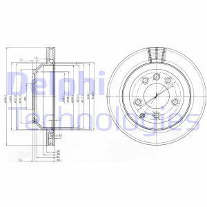 Delphi Bg3775C Fren Diski Arka Touareg 7L 2002 Sonrası Touareg 7P  2010 Sonrası / Q7